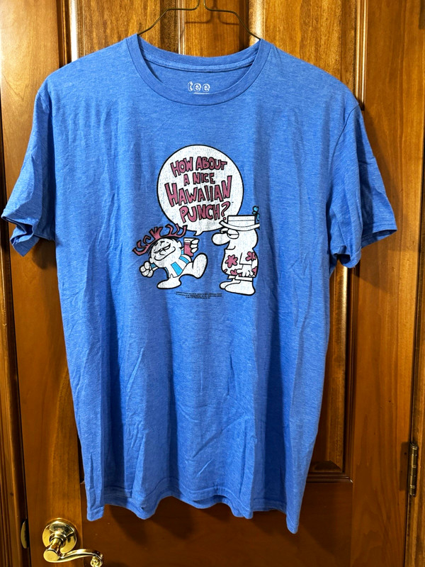 Tee Luv Men’s XL Blue The Simpsons Punchy Graphic Tee Crew Neck Short Sleeve