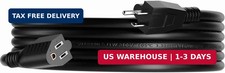 16/3 10 FT Outdoor Extension Cord Waterproof, Weatherproof Flame Retardant Bla