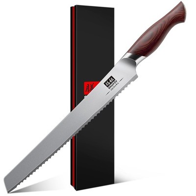 10 Inch Bread Knife, Razor Sharp Sourdough Slicing Knife, Japanese High Carbo...