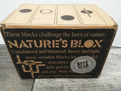 NATURE'S BLOX Gravity Defying Wood Building Blocks Challenge Laws Of Nature  NEW