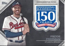Freddie Freeman 2019 Topps 150th Anniversary Commemorative Patches Insert Card