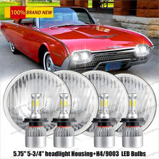 For Ford Thunderbird Torino 4pcs 5.75 5-34 Inch Led Headlights Hilo Beam