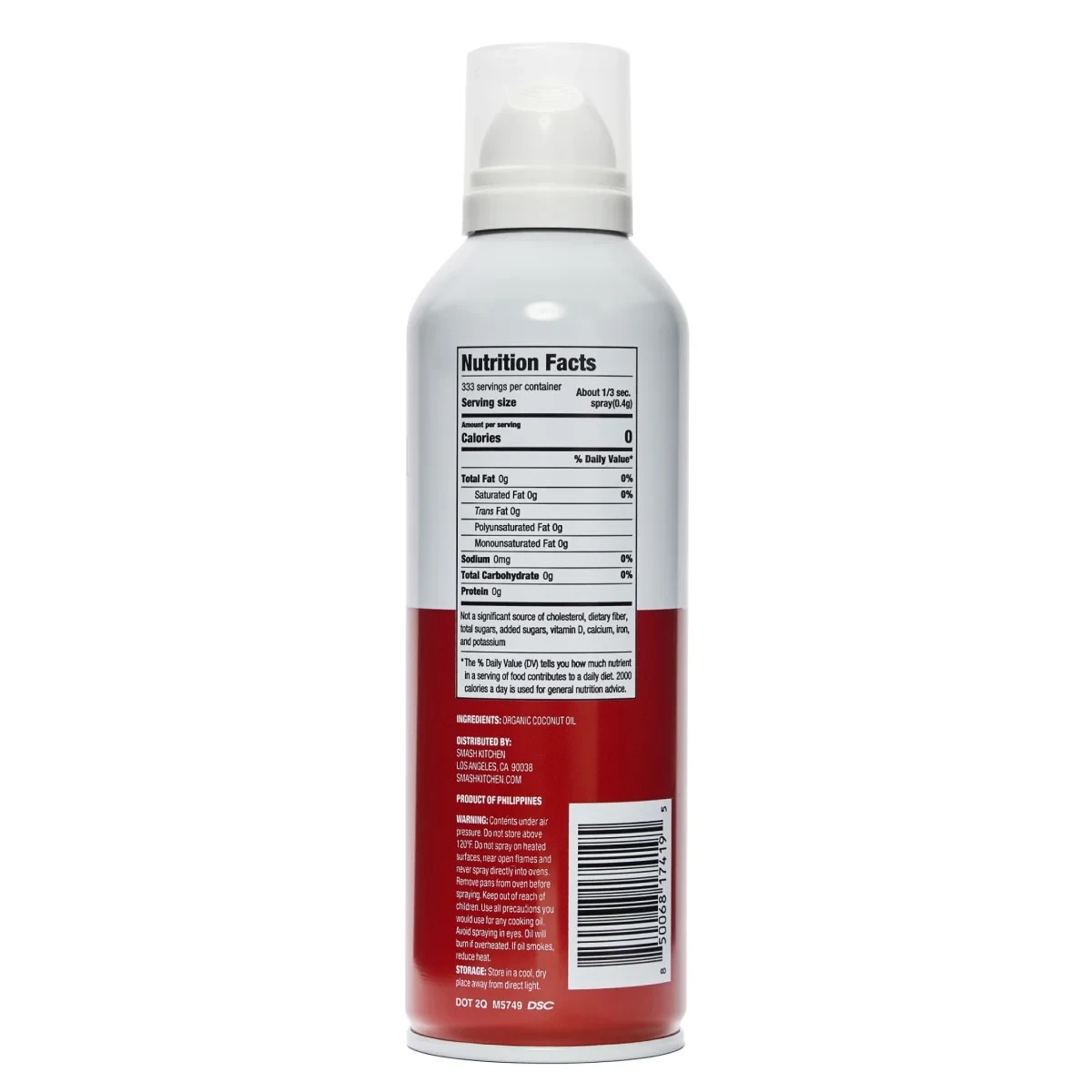 Smash Kitchen Organic Coconut Oil Spray, 4.7 fl oz Can