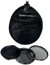 Vivitar 5 Piece Filter Kit Set 58mm UV CPL Lens Cap Filter Case VIV-FK2-58