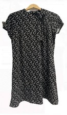 Ann Taylor Floral A-line Bow Neck Dress Short Sleeve Size 12P New without Tags
