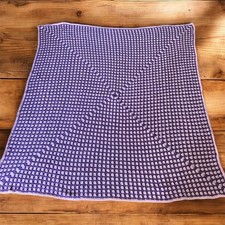 Crochet Pink Purple Handmade Baby Kids Blanket 69in X 65in