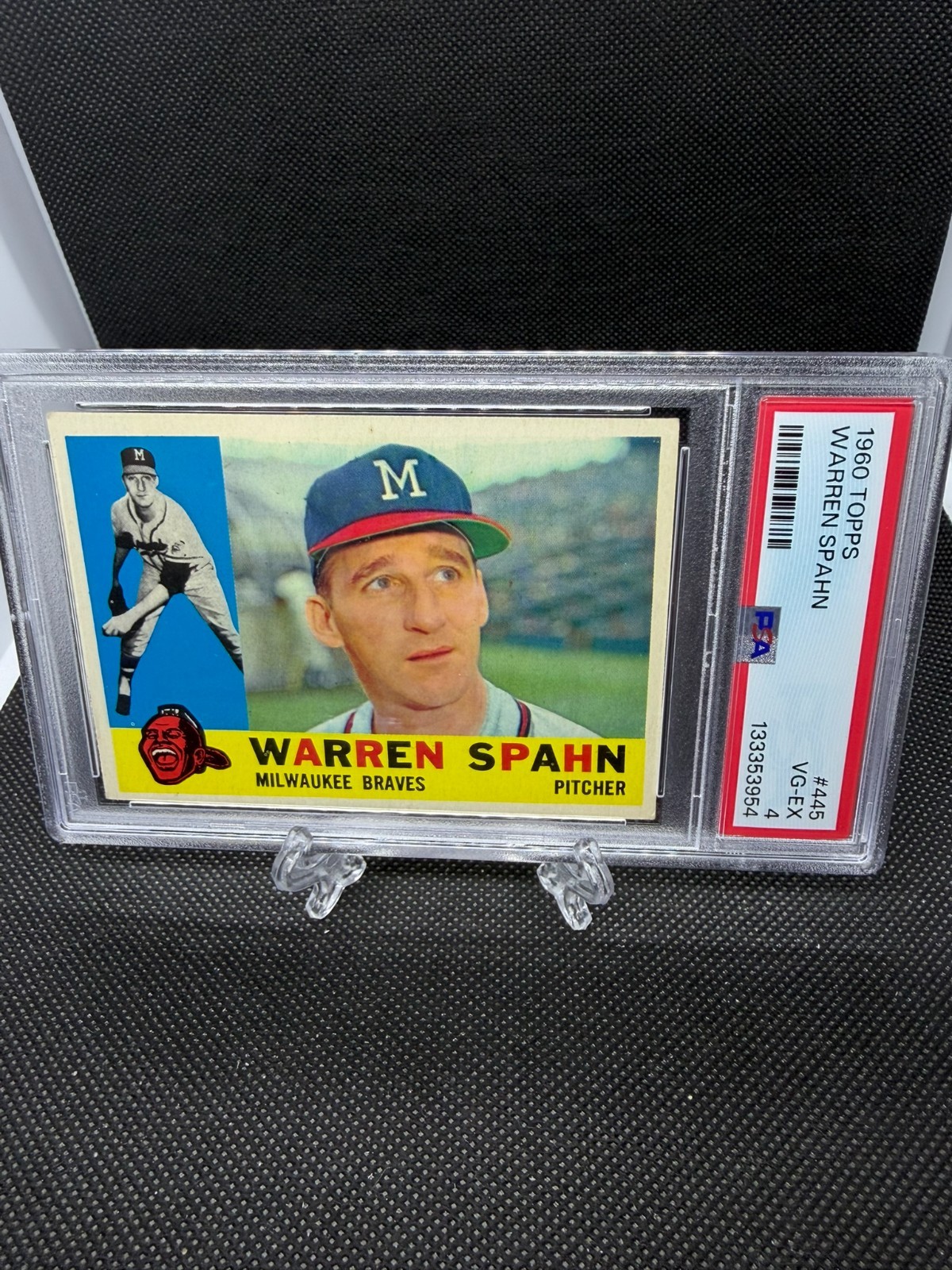 1960 Topps - Warren Spahn #445 PSA 4 VG-EX