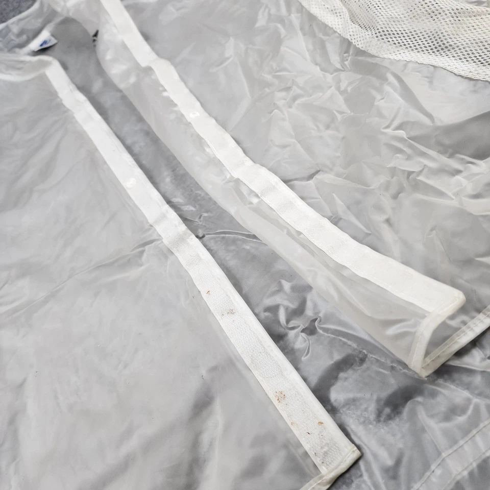 VINTAGE Voler Cycling Jacket L Raincoat Unisex Clear Translucent Windbreaker - Image 4 of 4