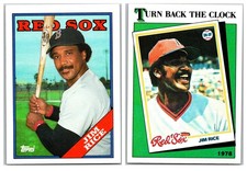 Jim Rice Lot x 2 1988 Topps Base #675 & Turn Back the Clock #662 Boston Red Sox