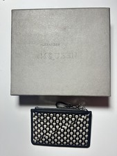 Alexander McQueen CARD HOLDER Skull Print Leather Wallet Case Zipper Coin box