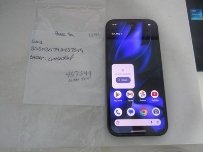 Google Pixel 9a, 128GB, Black, 5G, Unlocked, Clean IMEI