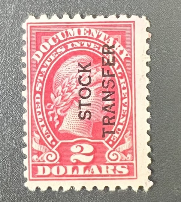 US Single Stamp 1928 Stock Transfer Revenue Scott RD31 Unused