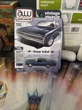 Auto World 1970 Plymouth Sport Fury GT 1:64 Diecast Car Vintage Muscle B21