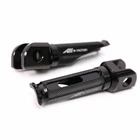 Black SHINOBI Motorcycle Front Foot Pegs For Honda CBR600 F4i FS Sport 01-07 06