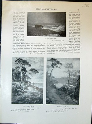 Old Pinewood Sea Loch Katrine Macwhirter Donkey Otium Dignitate 1903 20th