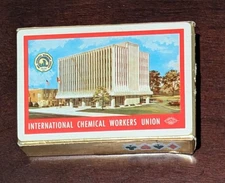 Vintage International Chemical Workers Union (ICWUC) Playing Cards Brown&Bigelow
