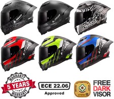 LS2 FF807 DRAGON 6K CARBON FIBRE DUAL VISOR FULL FACE MOTORCYCLE CRASH HELMET