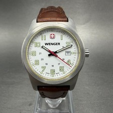 Wenger Watch Women 31mm White Dial Stainless Steel Date Round 7292X New Batt