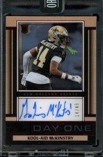 Kool-Aid McKinstry 2024 Panini One Day One Red Auto 14/49 RC Jersey No. Saints