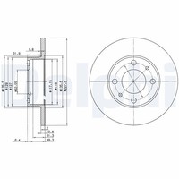 2X Delphi Bremsscheibe BG2147 FüR Autobianchi Fiat FSO Lancia Seat Zastava