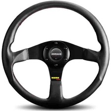 Momo Tuner Steering Wheel Black Leather