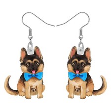 Acrylic Dangling Novelty Fun Adorable Cute Dog Breeds Pets Earrings Hypoallergen