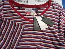 NWT$45 BUFFALO BY DAVID BITTON "NENUS"DESIGNER T-SHIRT V-NECK SZ L