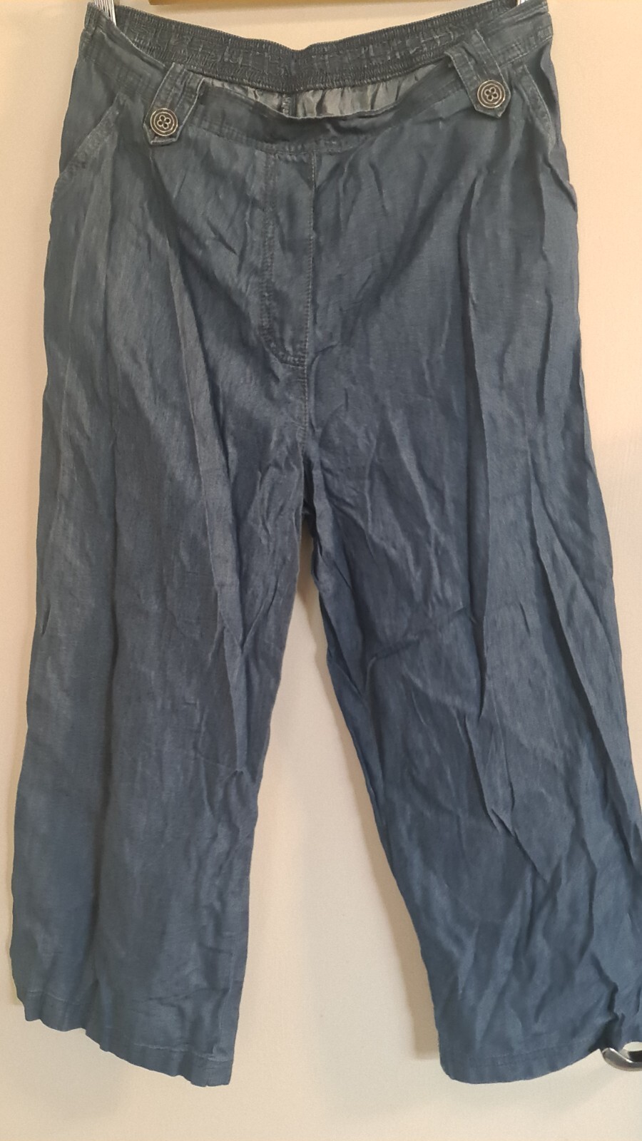 A14 blue marks and spencer uk12 trousers elasticated waist eBay