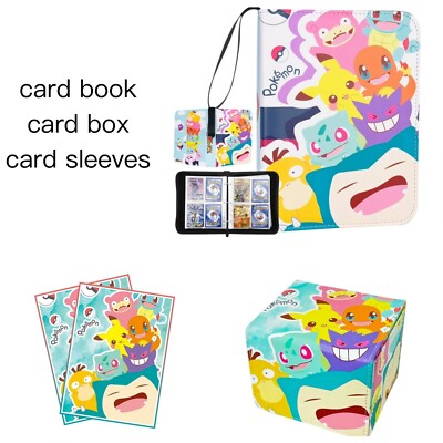Pokémon TCG Card Storage Box Card Storange Binder Album Card Sleeves Desk Game