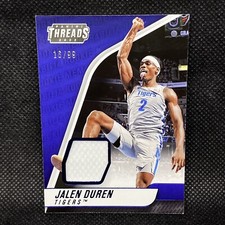 #/99! 🚨2022-23 Panini Threads Jalen Duren RC Detroit Pistons Rookie Patch Blue