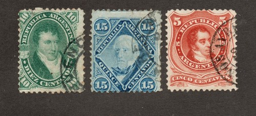 Argentina - Sc# 18a, 19, 20 Used / Lot 1123271