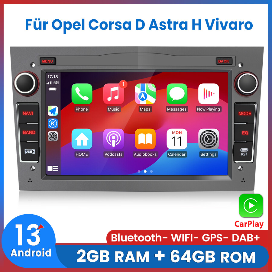 DAB-4G+64G] Android 14 Autoradio Für Opel Astra H/Zafira B