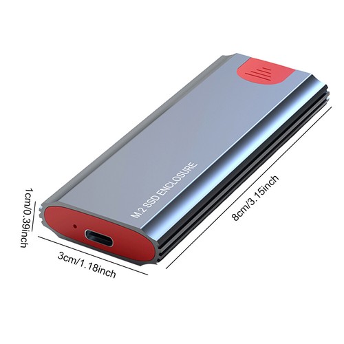 M.2 NGFF NVME SSD Hard Disk Drive Case 10Gbps for NVME/SATA SSDs 2242/2260/2280 - Afbeelding 9 van 18