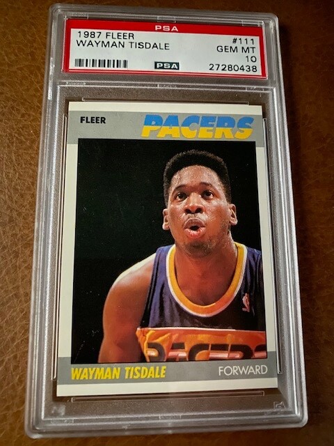 1987 Fleer Basketball #111 Wayman Tisdale PSA 10 GEM MINT Pacers LOW POP