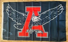 Auburn Tigers WAR EAGLE THROUGH A Retro-Style 3'x5' DELUXE FLAG 4-LINE STITCHED