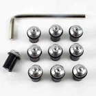 10 pcs Aluminium Windshield Screws Silver