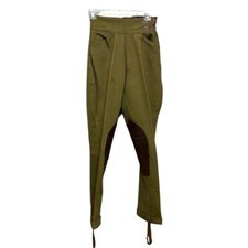 Vintage Womens Size XS Leather Patch Horse Riding Pants w Pockets  Stains