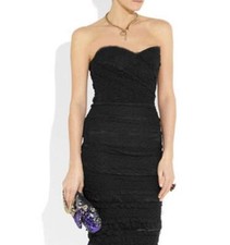 Dolce & Gabbana Strapless Dress Sz 0 Black