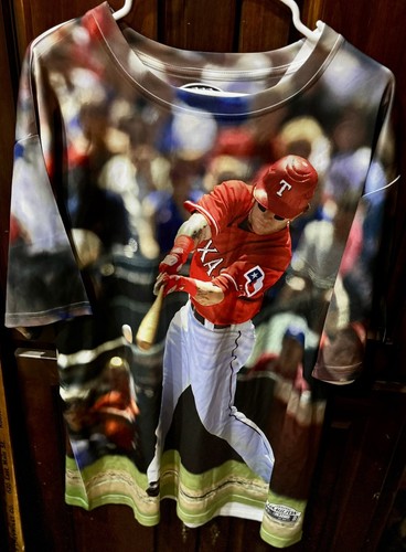 Maglia Three60 Gear 2010 Josh Hamilton Texas Rangers taglia XL baseball all over MLB