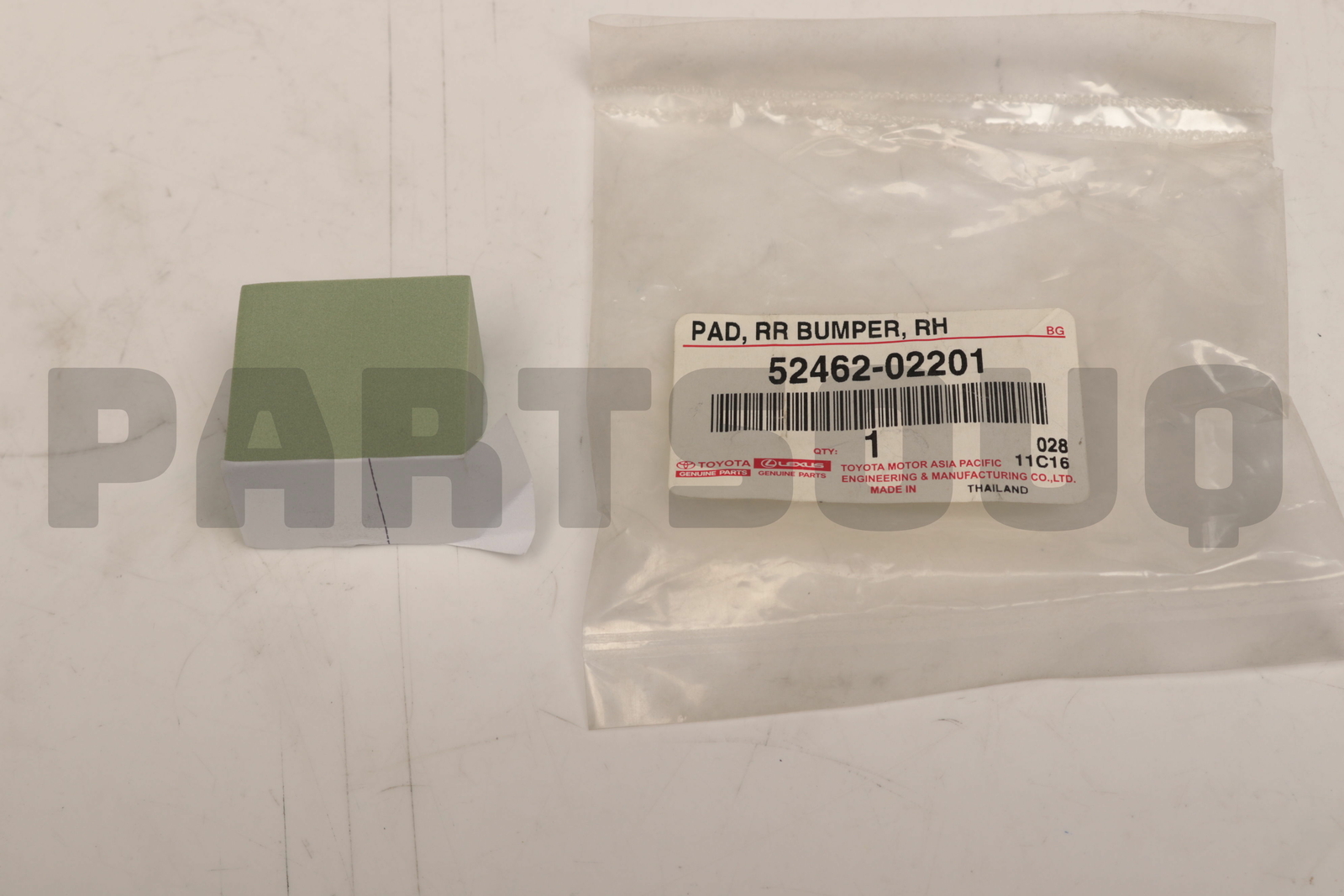 5246202201 Genuine Toyota PAD, RR BUMPER, RH 52462-02201 | eBay