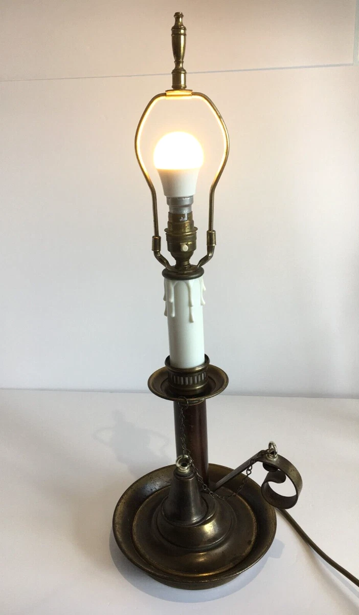 Vintage Candle Style Electric Table Lamp 57cm Tall