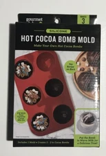 Gourmet Chef Hot Cocoa Bomb Mold-Includes 1 Mold makes 3 - 2 inch Cocoa Bombs 