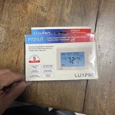 LuxPro Universal 7-Day Touchscreen Programmable or Manual Thermostat P721UT