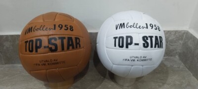 Ballon De Foot Top Star VM Bollen 1958 – Réplique Coupe Du Monde Suède – Cuir Taille 5