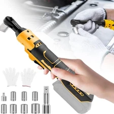 Brushless Cordless Electric Ratchet Wrench 3/8" for Dewalt 20V Li-Ion Battery US