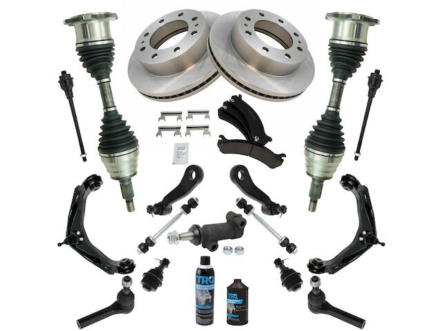 Front Brake Pad Rotor Axle Control Arm Kit fits Silverado 3500 Classic 25SNJX