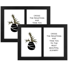 5x7 Double Picture Frame Display Two 5x7 Photos Solid Wood Real Glass