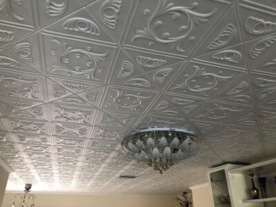 Home Decor Decorative Ceiling Tiles, foam, Glue Up, 20x20, DIY, R2W Anet Wreath