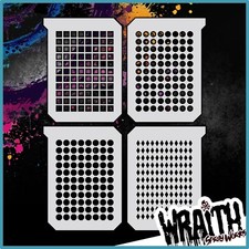 Mini Geo Patterns - Reusable Airbrush Stencil Template