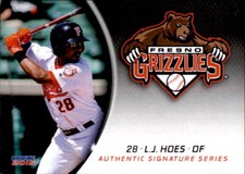 2015 Fresno Grizzlies Choice #35 L.J. Hoes Bowie Maryland MD Baseball Card
